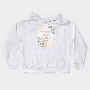 Mothers day leaf design Kids Hoodie